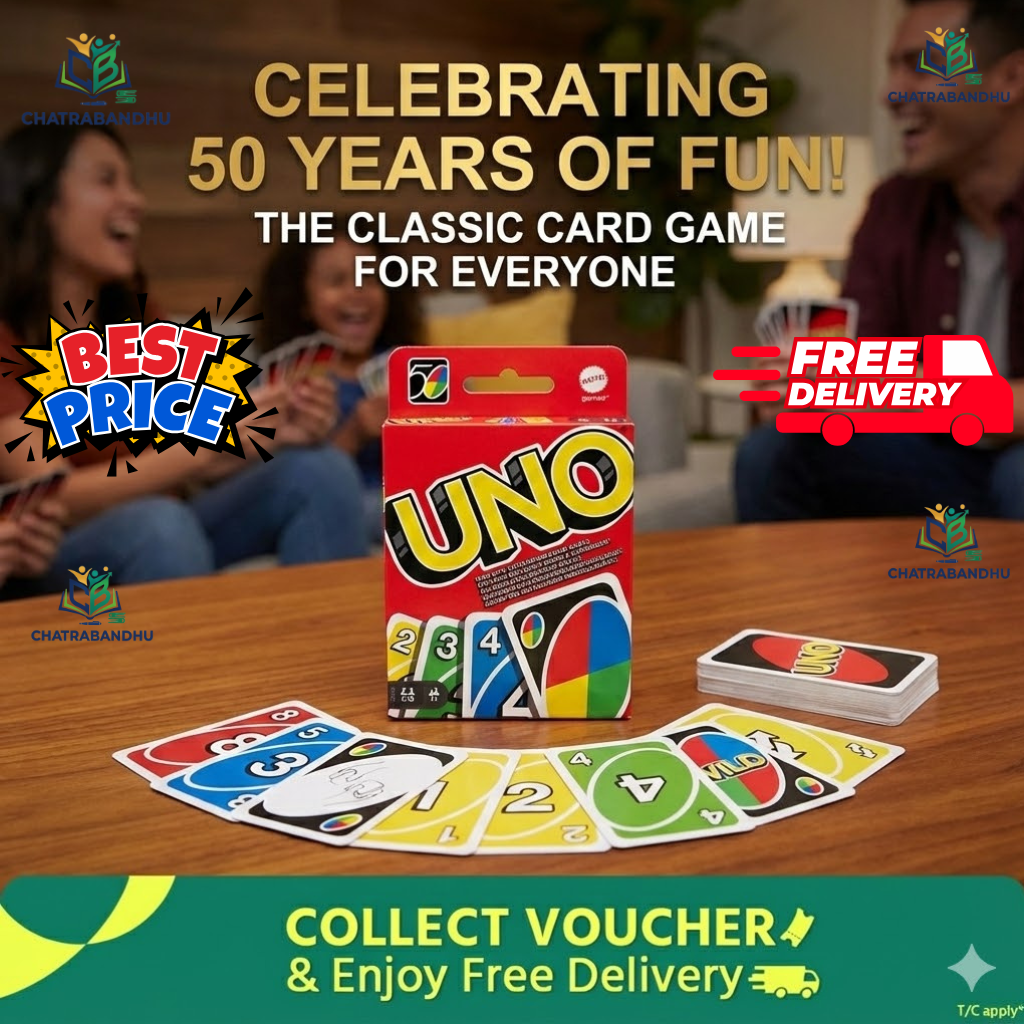 UNO 50th Anniversary Edition Card Game - Premium Black Deck with Golden Coin & Special Rules