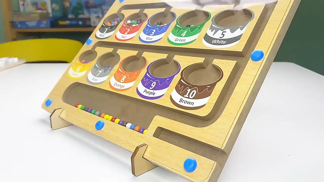 Magnetic Color and Number Maze, Montessori Toddler Activities Counting Matching Games, Wooden Puzzle Educational Fine Motor Skills Toys, Color Sorting Board for Preschoolers Kids